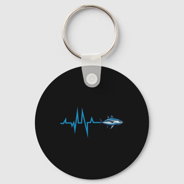 Chaveiro Atum Rabilho-Coração Ekg Peixes De Profundidade Pu (Frente)