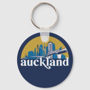 Chaveiro Auckland Nova Zelândia Vintage City Skyline