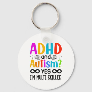 Chaveiro Audhdh neurodivergente com consciência de autismo