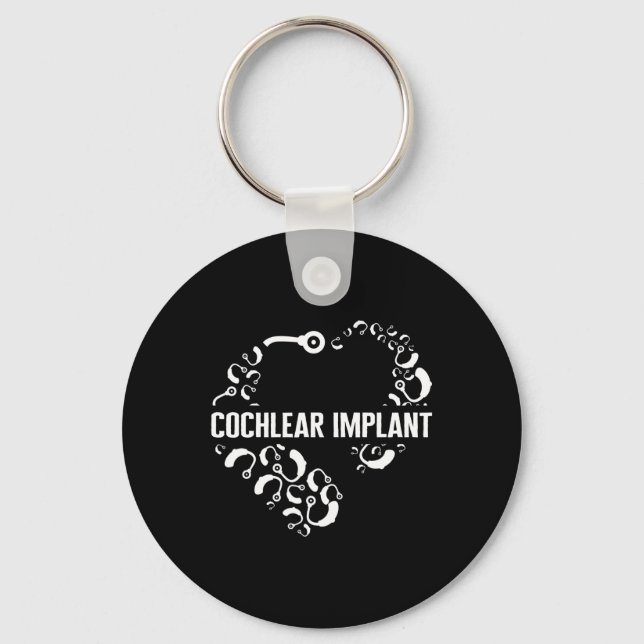 Chaveiro Audição Perda de Consciência Amor Implante Coclear (Frente)