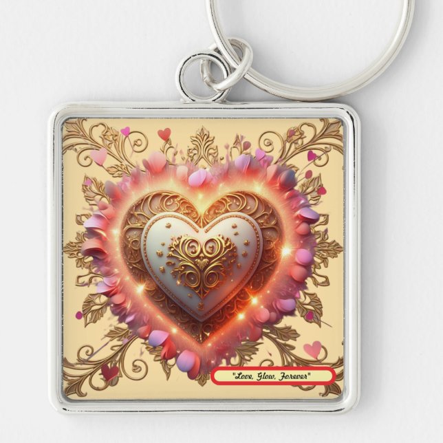 Chaveiro "Aura de Amor Dourado" (Frente)