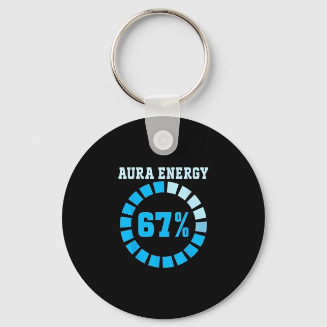 Chaveiro Aura Energy At 67 Funny Six Seven Meme Lets Get 6  (Frente)
