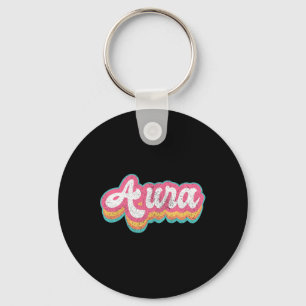 Chaveiro Aura First Name Girl Vintage 70s 80s Personalizada