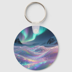 Chaveiro Aurora Boreal Ondas Brilhantes Fantasia