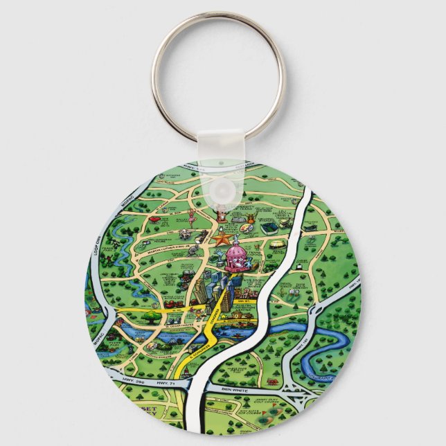 Chaveiro Austin Map (Frente)