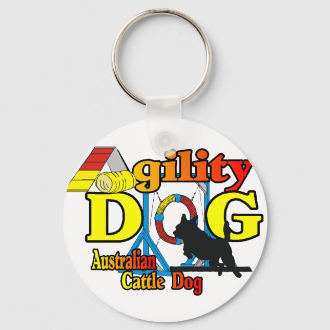 Chaveiro Australian Cattle Dog Agilidade (Frente)