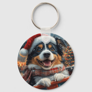 Chaveiro Australian Shepherd Cachorro Montanha-russa Natal