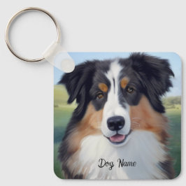 Chaveiro Australian Shepherd Portrait -