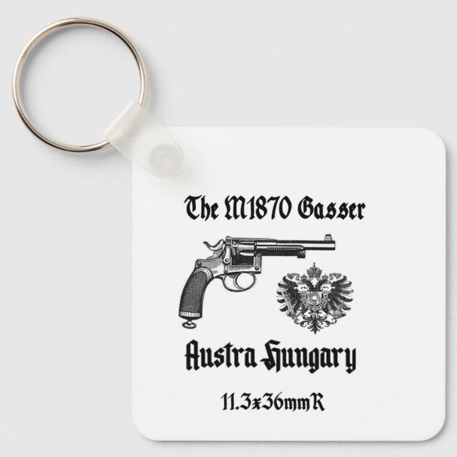 Chaveiro Áustria Hungria M1870 Gasser Revolver (Frente)