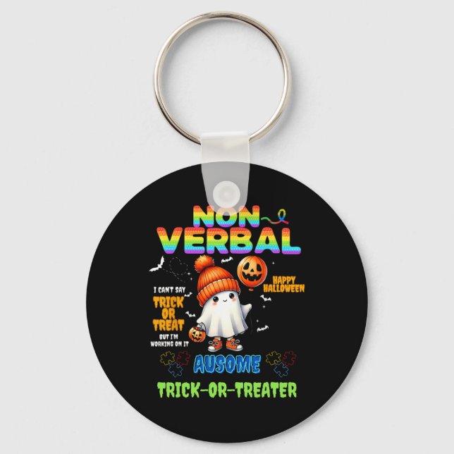 Chaveiro Autis de Halloween não-verbyl Ausome (Frente)