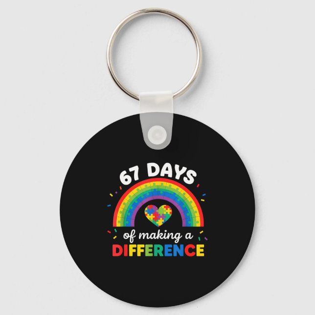 Chaveiro Autism Awareness 67 Days Of Making A Difference 6  (Frente)