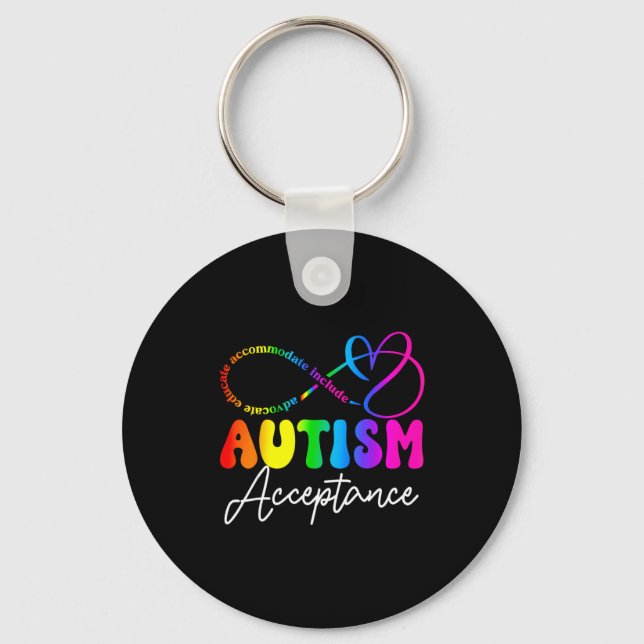Chaveiro Autism Awareness Acceptance Infinity Symbol Advoca (Frente)