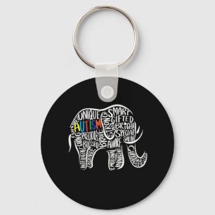 Chaveiro Autism Awareness Elephant