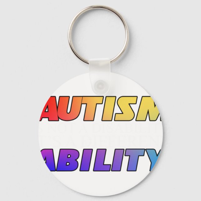 Chaveiro Autism Is Not A Disability Black Versio (Frente)