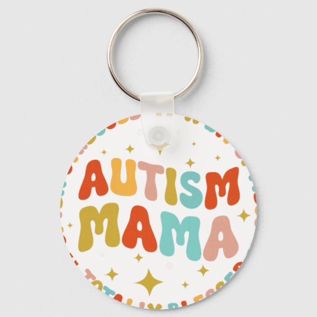 Chaveiro Autism Mama Often Stressed A Bit Of Mess Totally B (Frente)