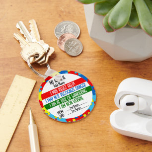 Chaveiro Autismo Alerta Autista Não Verbal