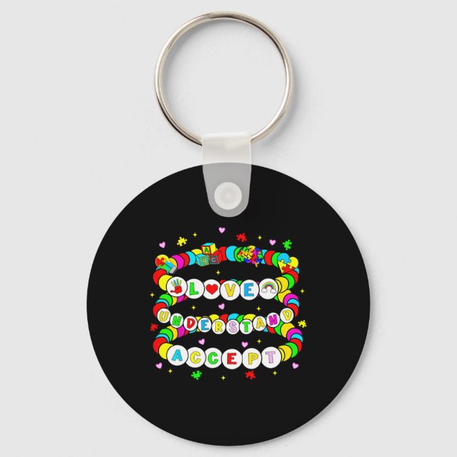 Chaveiro Autismo Amizade Bracelet Amor Aceitar (Frente)