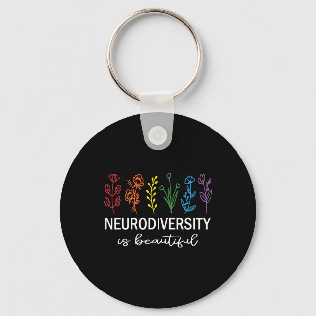 Chaveiro Autismo Consciência Aceitação Neurodiversidade É B (Frente)