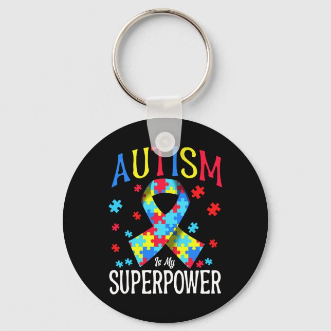 Chaveiro Autismo Consciência É Minha Superpotência Quebra-c (Frente)