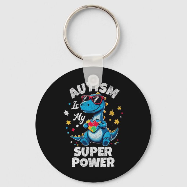 Chaveiro Autismo É Meu Superpoder Autismo Sensibilização En (Frente)