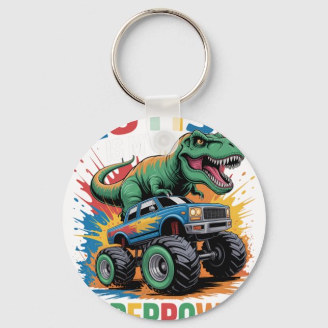 Chaveiro Autismo É Meu Superpoder Dino T Rex Monstro Truc (Frente)