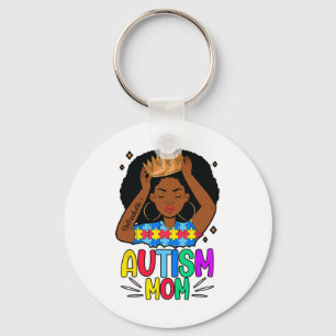 Chaveiro Autismo Mãe Mulheres Negras Inseparáveis Rainha Au