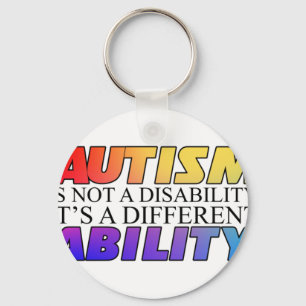 Chaveiro Autismo Não É Uma Deficiência Versão Branca