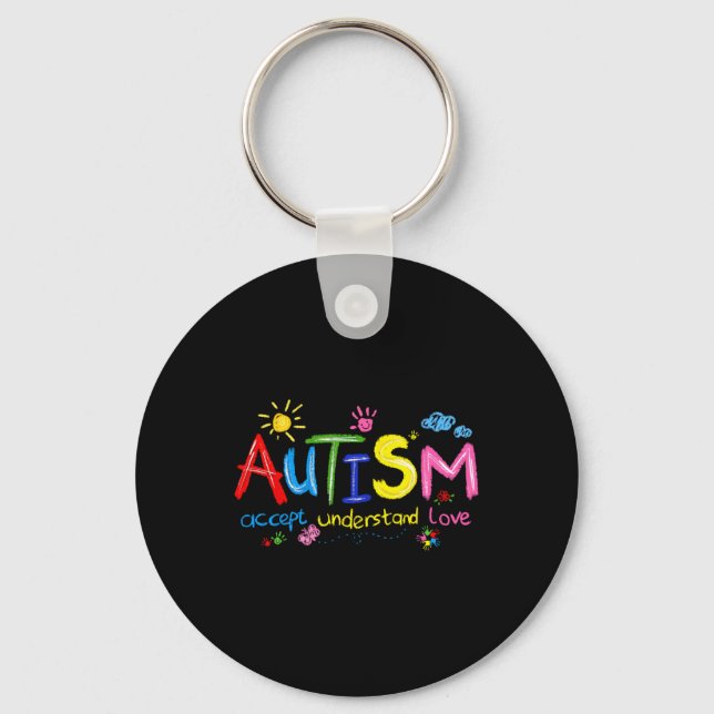 Chaveiro Autismo Sensibilização Aceite Compreender Professo (Frente)