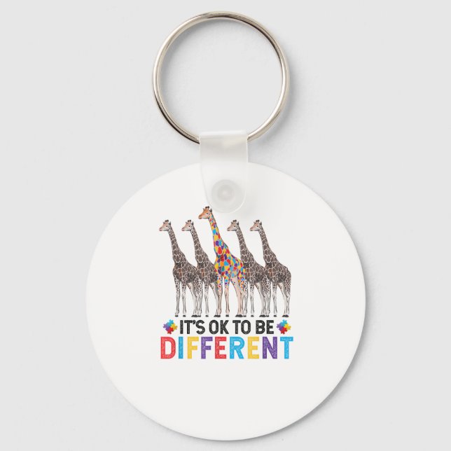 Chaveiro Autismo Sensibilização Bela Girafa (Frente)