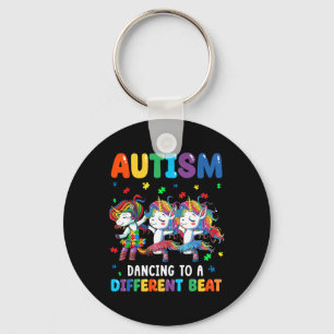 Chaveiro Autismo Unicórnio Dançando Ao Ritmo Diferente Auti