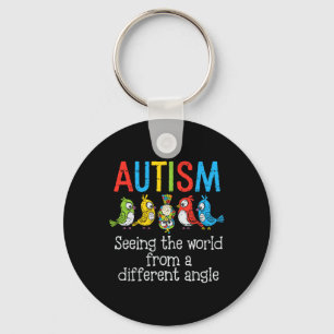 Chaveiro Autismo Vendo o Mundo de um Ângulo Diferente Corte