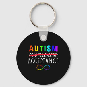 Chaveiro Autismo - Vermelho Em vez - Aceitação Não Conscien