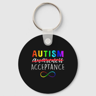 Chaveiro Autismo Vermelho Em vez de Aceitação Não Conscient
