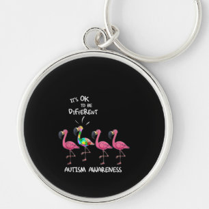 Chaveiro Autista É bom ser Quebra-cabeça Flamingo diferen