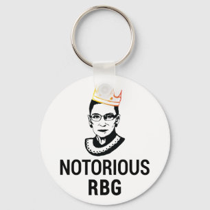 Chaveiro Autoamor Feminista, Notória Coroa Dourada RBG