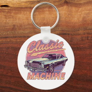 Chaveiro Automóvel Clássico Estilo Vaporwave
