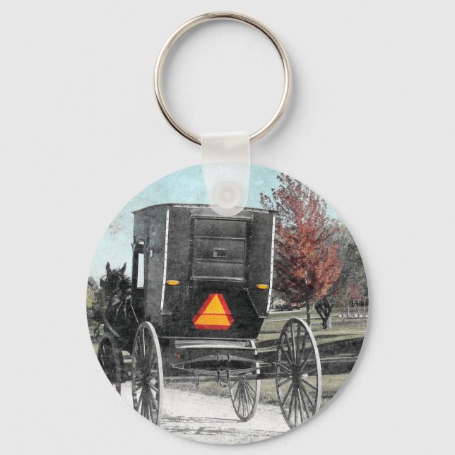 Chaveiro Autumn Amish Buggy (Frente)