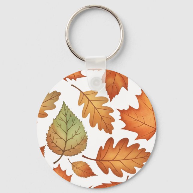 Chaveiro Autumn Leaf Seamless (Verso)