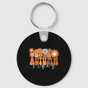 Chaveiro Autumn Vibes Groovy Design Fall Lover Ação de Graç