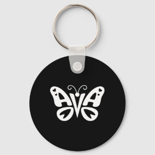 Chaveiro Ava Butterfly - Arte de Palavras de Nome Fofo Pers