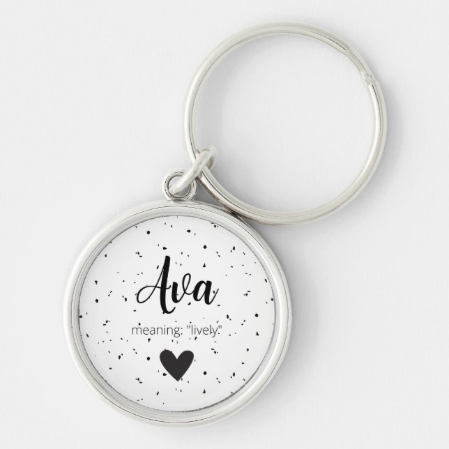 Chaveiro Ava Name Significa Raparigas Meninas Mulheres Mode (Frente)