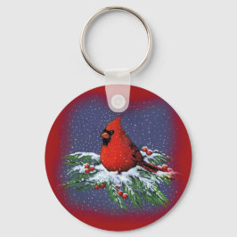 CHAVEIRO AVE DE NATAL: CARDINAL: ARTE