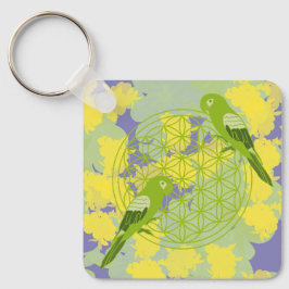 Chaveiro ave,totem animal,zen,chakra,flor da vida,flor