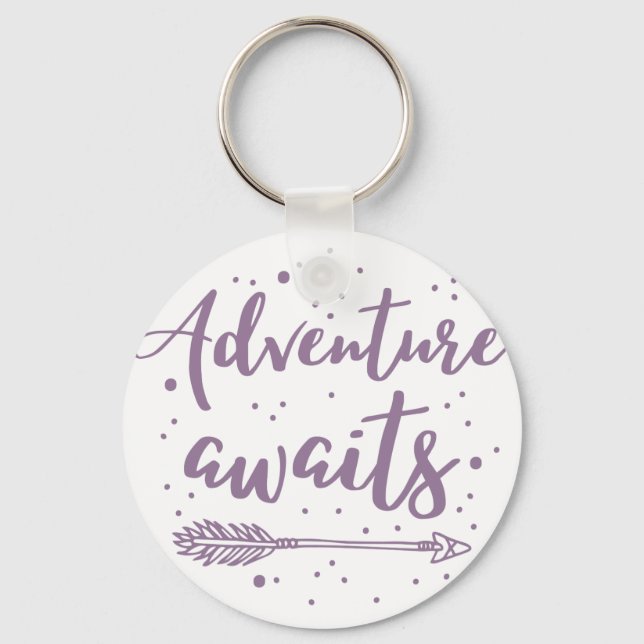 Chaveiro aventura espera em roxo (Frente)