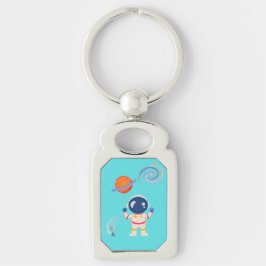 Chaveiro Aventuras de desenho animado espacial.
