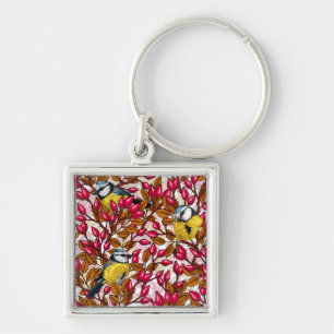 Chaveiro Aves e rosa de cães
