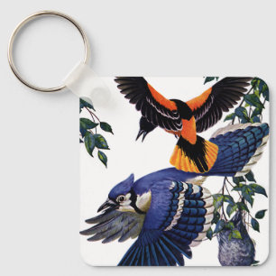Chaveiro Aves Selvagens Vintage, Viaturas Azuis