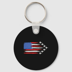 Chaveiro Avião a Jato de Combate Bandeira Americana Jatos d