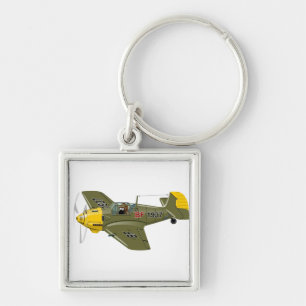 Chaveiro Avião-caça-retrô-animação
