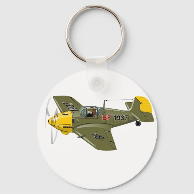 Chaveiro Avião-caça-retrô-animação (Frente)